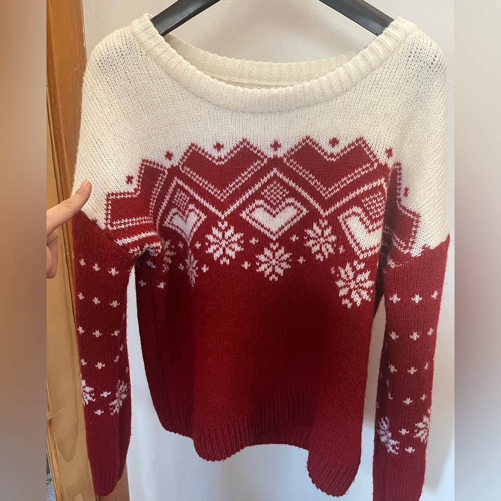 Ruby Moon Heart Sweater Love Snowflake Kawaii Anthropologie Boho Top Wool Knit L